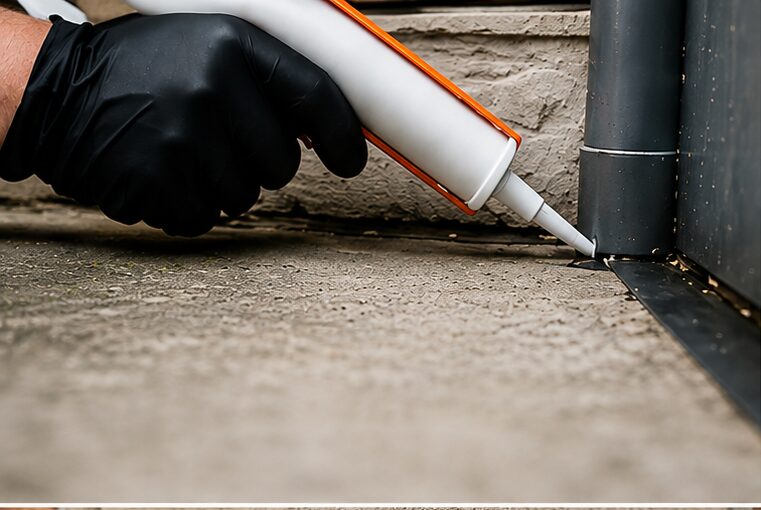 Pest Proofing & Prevention: sealing a gap around an external pipe