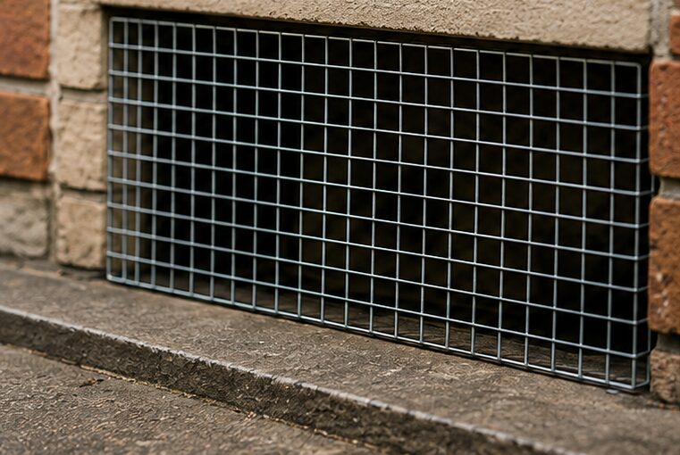 Pest Proofing & Prevention: wire mesh covering an external ventilation opening